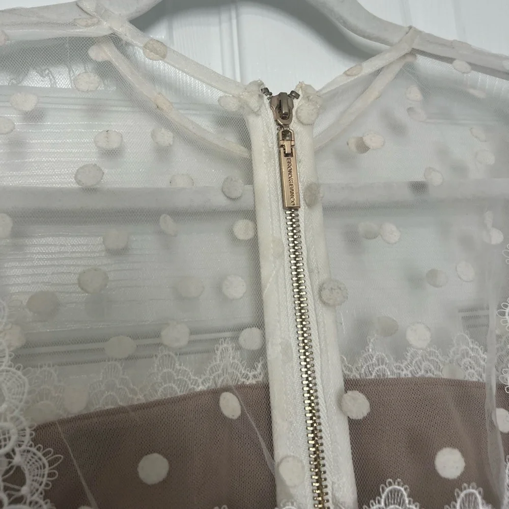 Bronx and Banco Majiorca Dot Lace Cocktail Dress